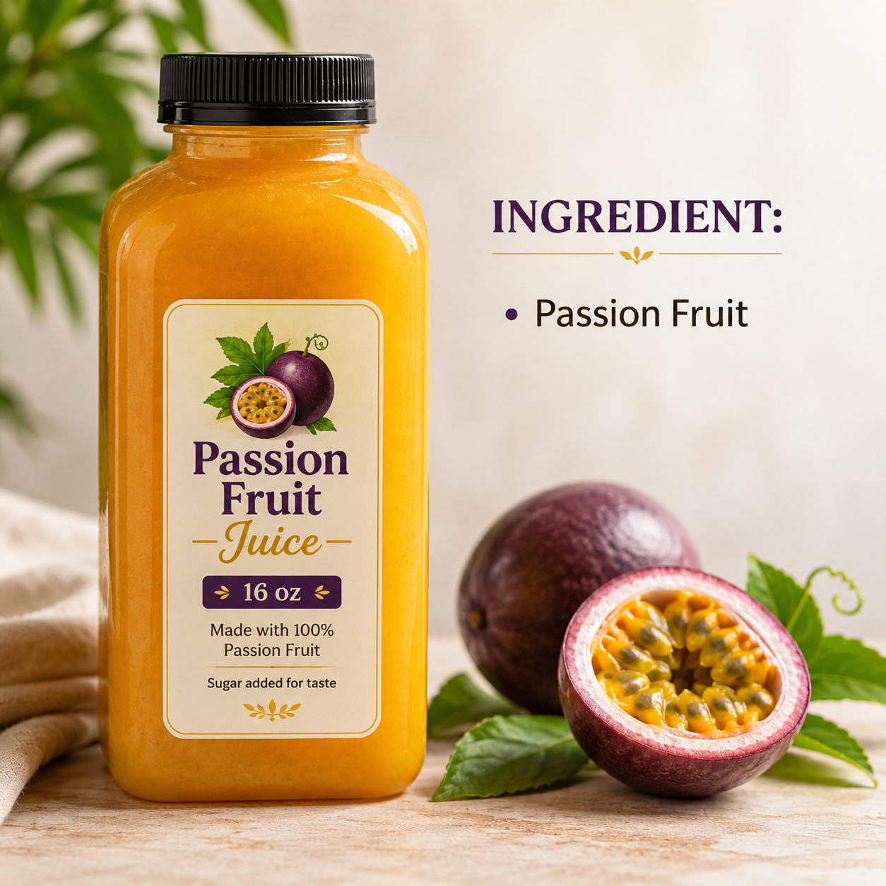 Passion Fruit Juice (16 oz)